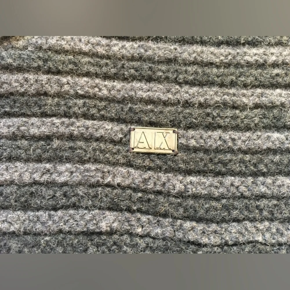 $98 New Armani Exchange A|X Extra Long Scarf Gray 100% Lambswool - Picture 3 of 8